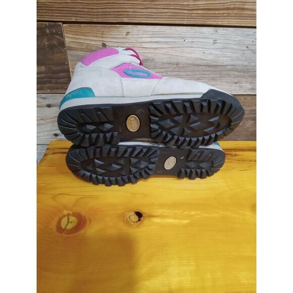 Vasque Hiking Boots Womens Size 6 Pink and Teal Suede 7404 Vintage - Picture 6 of 13